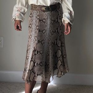 Snake Print Skirt
